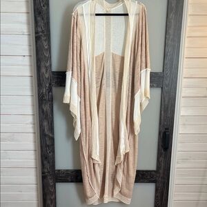 POL Tan and Cream Kimono Cardigan NWOT